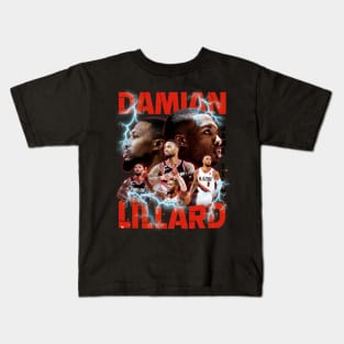 RETRO VINTAGE DAMIAN LILLARD TRAILBLAZERS BOOTLEG Kids T-Shirt